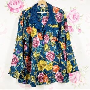 Vintage Victoria’s Secret Floral Button Down Pajama Top L